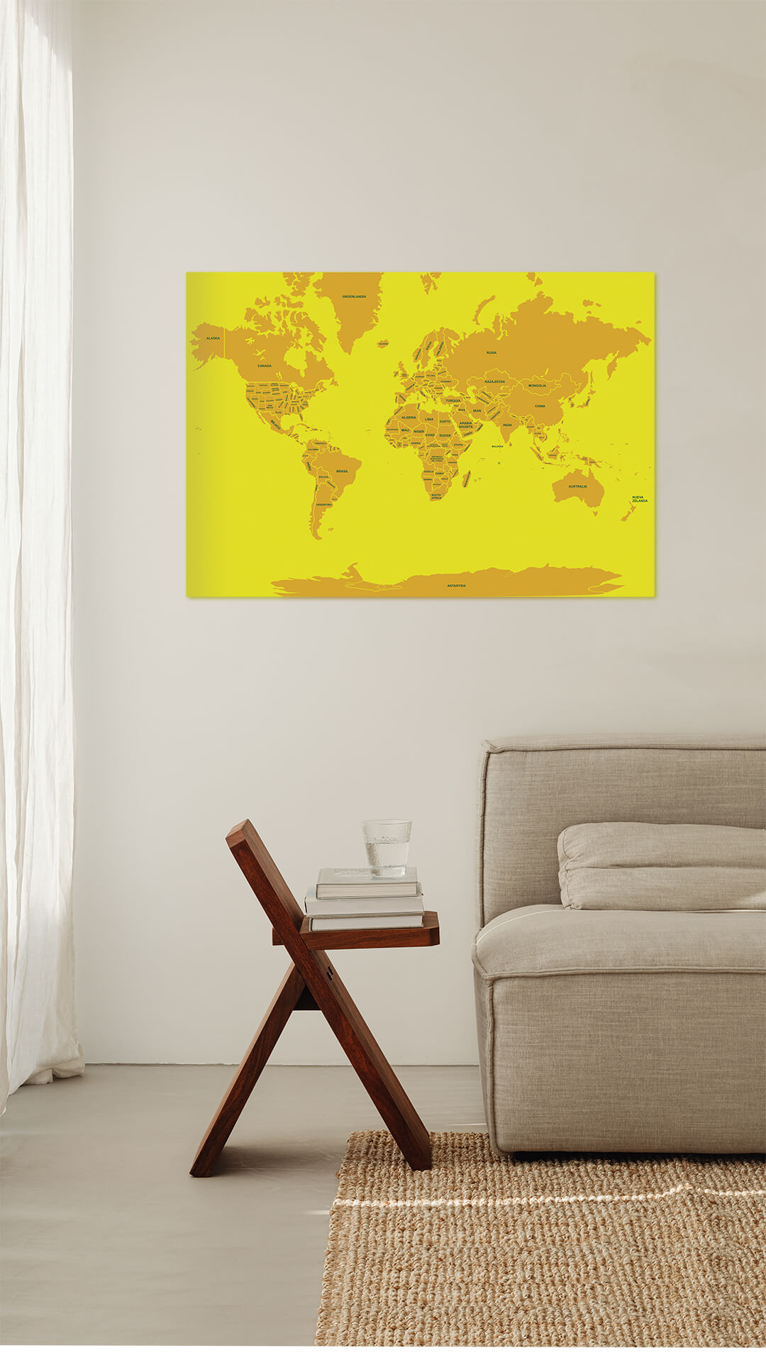 Mapamundi autoadhesivo